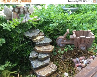 SALE Rock Staircase, Rock Steps, Fairy Garden, Miniature Gardening Accessory, Yard Decor