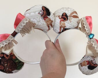 Moana inspired Mickey/Minnie Disney ears