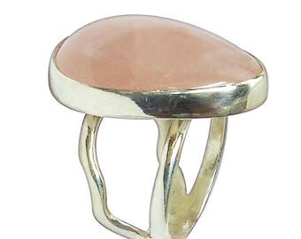 Rose Quartz Ring Set in Sterling Silver, Size 7*1/2 r75rqg2850