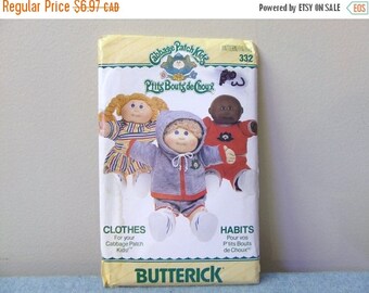 CLEARANCE 1984 Cabbage Patch Kids Clothes Pattern by Butterick Doll Clothing Pattern 80s Kids Toys