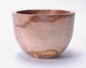 Fiddleback Ambrosia Maple Wooden Bowl #1613 6 1/2# X 4 5/8"