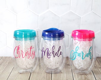Personalized Wine cup, Bridal party, Bachelorette Party, Girls weekend, favors, bridesmaids gift, teacher gift, monogram, bachelorette gift