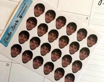 Jim Halpert Mini Stickers/The Office Stickers/Planner Stickers