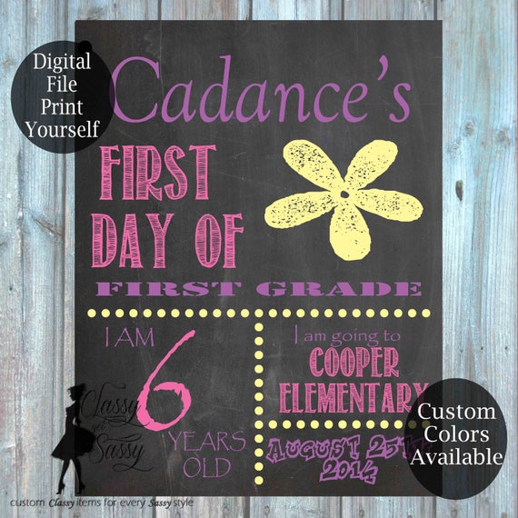 First Day Of School Chalkboard Sign 169