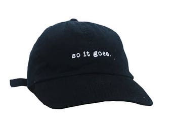 So it goes. Baseball cap