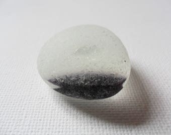 Large dark purple flash dipped sea glass multi - Beautiful English beach find pieces