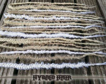 custom blonde mix braids and dreads DE boho hippie festival