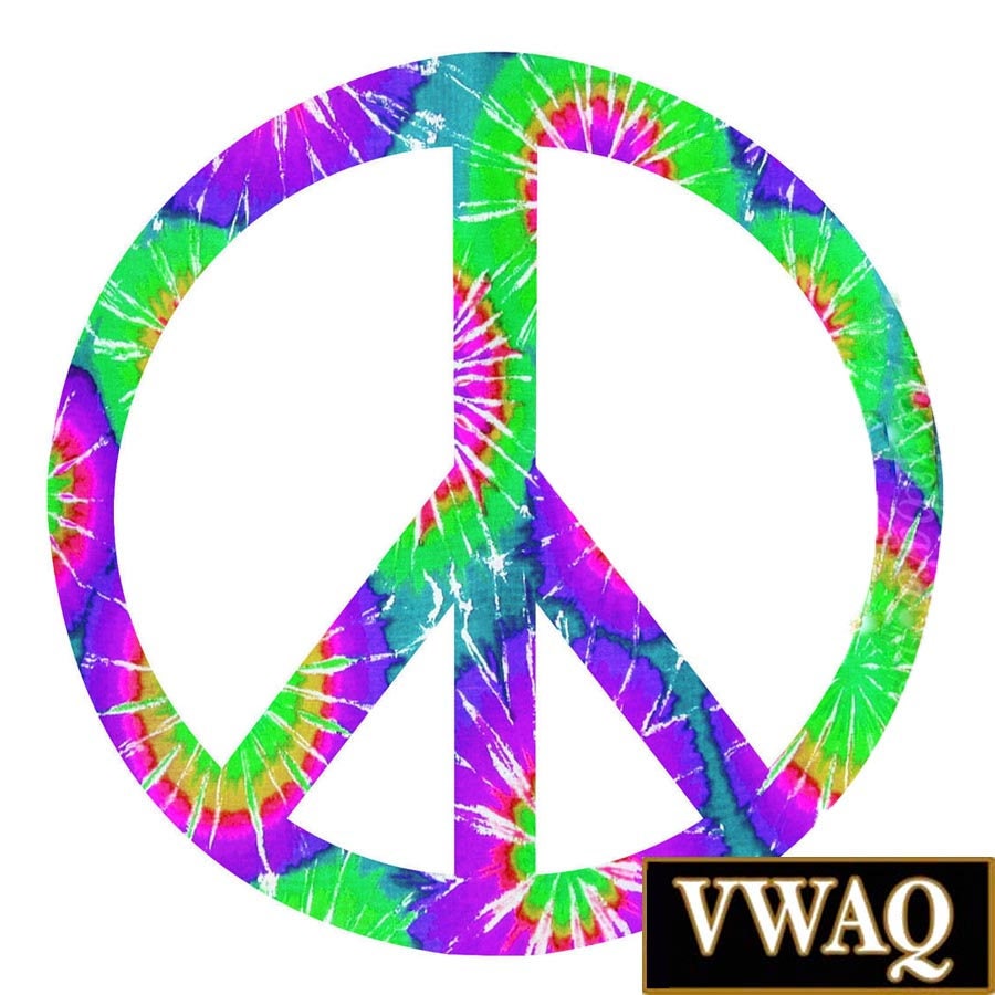 Peace Sign Tie Dye Wall Decals Hippie Groovy Peace Love Retro