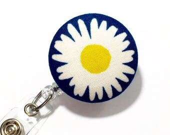 Daisy Flower Name badge reel nurse badge holder retractable badge badge reel name badge reel name badge holder badge holder badge reels