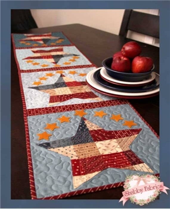 items similar to patchwork patriotic table runner pattern items similar to patchwork patriotic table runner pattern