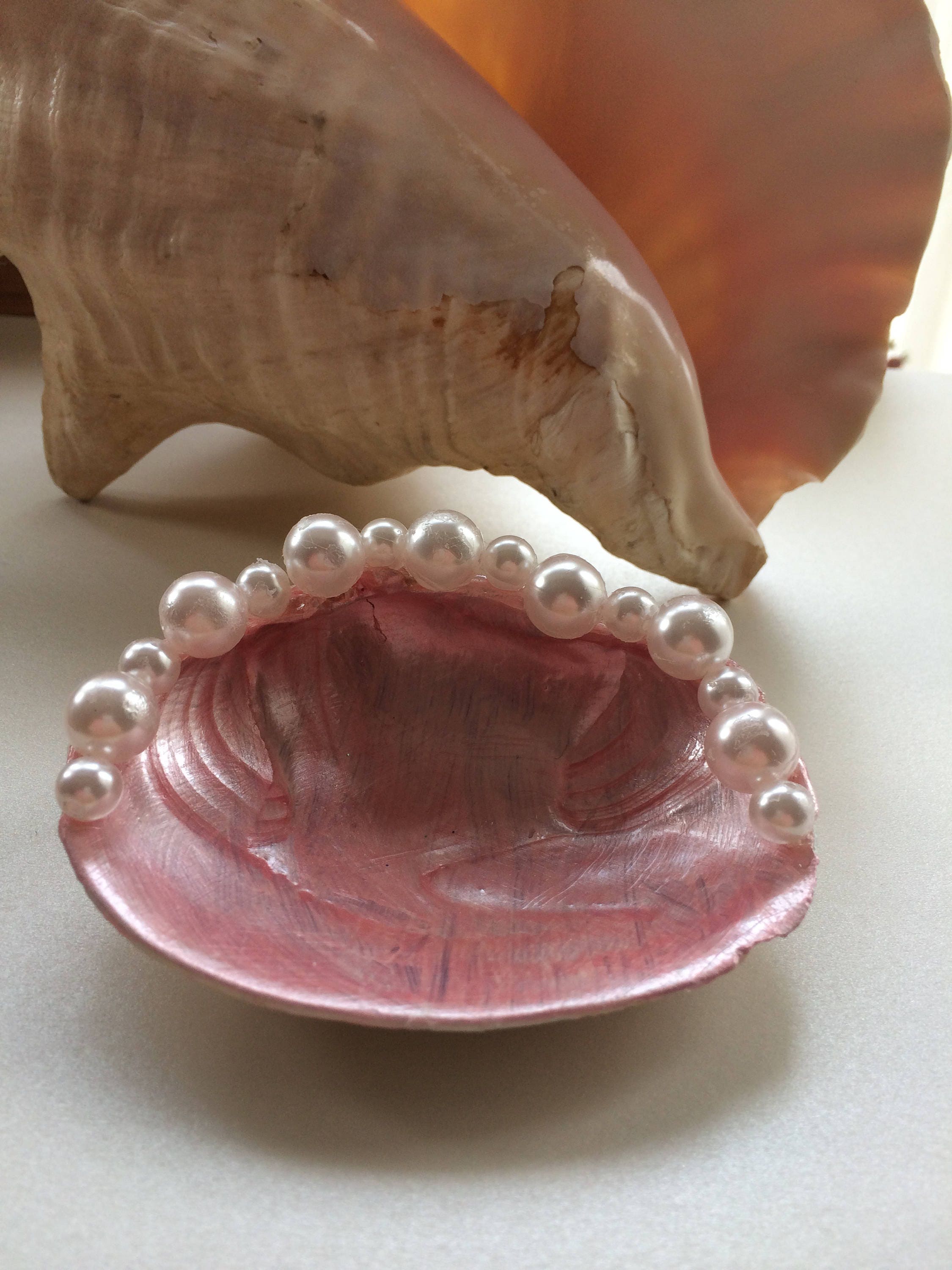 Sea Shell Ring Dish Clam Shell Ring Holder Sea Shell Jewelry