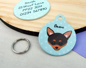 Chihuahua Dog Tag Personalised - SMALL 25mm