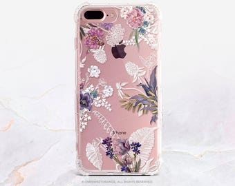 iPhone 8 Case iPhone X Case iPhone 7 Case Summer Floral Clear GRIP Rubber Case iPhone 7 Plus Clear Case iPhone SE Case Samsung S8 Case U245
