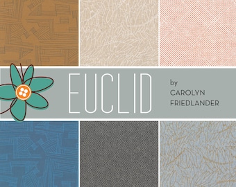 Euclid Fat Quarter Bundle - Carolyn Friedlander - Robert Kaufman - 6 Fat Quarters
