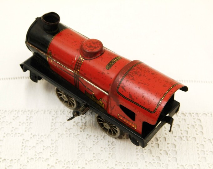 Vintage Working Hornby Clockwork Wind Up Tin Train H 0 Gauge 35 mm The Loco M with Original Box Made in France by Meccano Circa 1930s