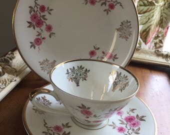 Vintage Tea Set China Tea Trio Made In Germany Alka Bavaria Tea Cup Saucer And Dessert Plate