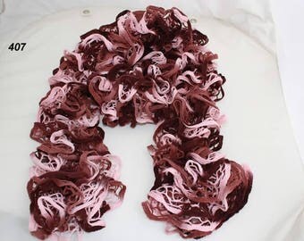 scarf ruffle NET color old rose/pink