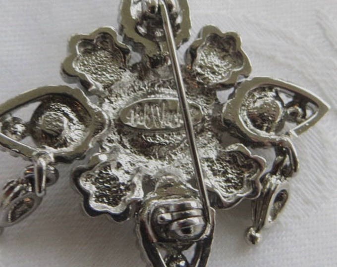 Vintage Maltese Cross Brooch, Bob Mackie Cross Pin, Designer Signed Heraldic Jewelry