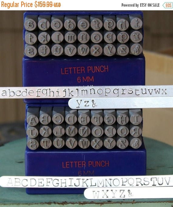 Sale 6MM Typewriter Font Combination Metal Alphabet Letter