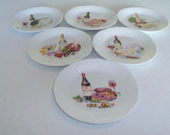 Limoges France 6 Deshoulieres Plates