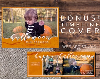 Halloween Mini/Photo Session Template for Photographers / Facebook Cover