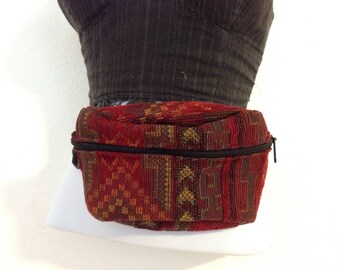 Handmade Small Red Aztec Fanny Pack Hipe Bag Bum Bag Festival