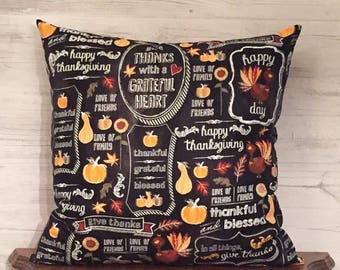 Pillow with sayings - Pillow with words - Pumpkin Pillow - Fall pillow - Autumn Decor - Fall Decorations - 18x18 pillow