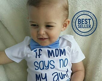 Aunt Baby Clothes, Nephew Gift, Aunt Shirts, I Love My Aunt Shirt, Baby Gift For Nephew, Baby Boy Clothes, Funny Aunt Baby Outfit, Liv & Co.