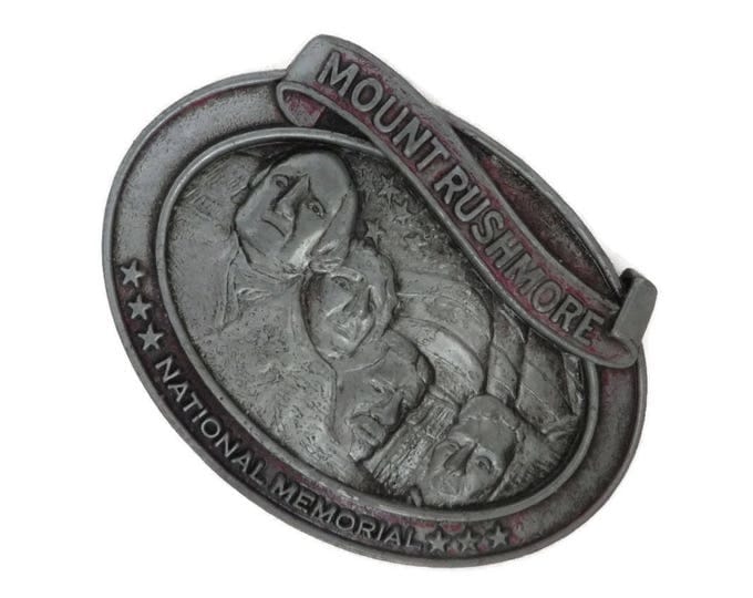 Mount Rushmore Belt Buckle - Vintage Inscribed Buckle, Men's Accessory, Collectible Buckle, Gift for Him