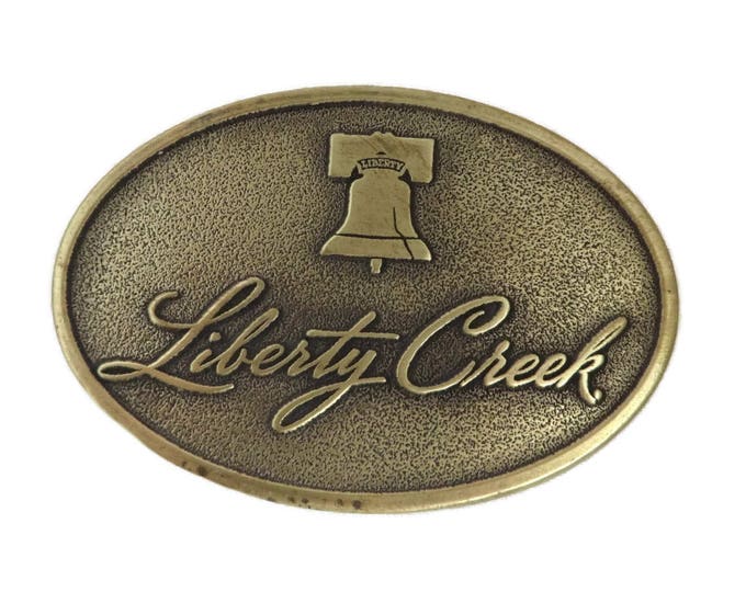 Vintage Liberty Creek Belt Buckle, Men's Belt Buckle, Collector's Gift Idea