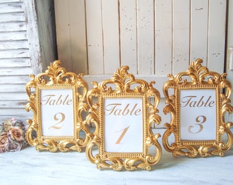 Vintage Frames Wedding Table Numbers 7