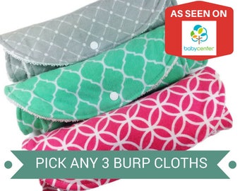 Baby Burp Cloths New Baby Gift Newborn Baby Gift Burp Clothes Baby Burp Rags Girl Burp Cloths Boy Burp Cloths