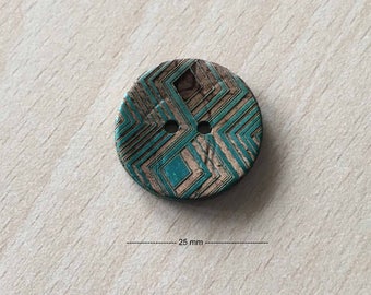 Pretty "tribe" Brown turquoise size: 25 mm