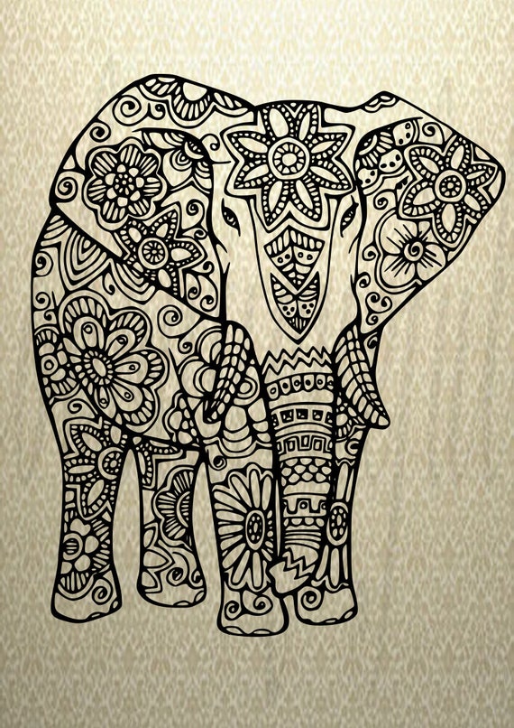 Elephant Mandala Svg / Mandala SVG / Svg / Elephant Mandala