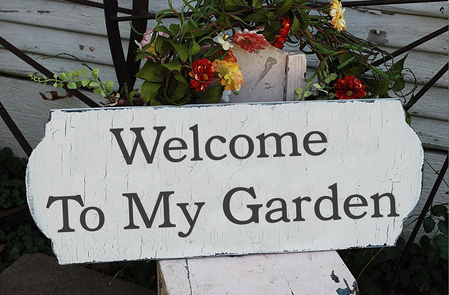 Welcome to my Garden Sign Reusable STENCILS 9 Sizes