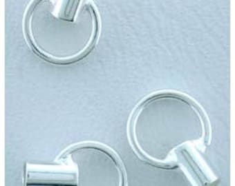 Crimp Tube 3.5mm with Ring 1.5mm ID Sterling Silver (Pkg of 10)(585S-72)