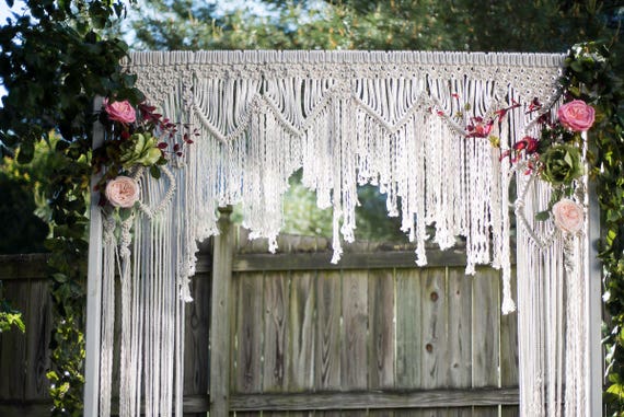  WEDDING MACRAME backdrop Bohemian wedding backdrop Wedding 