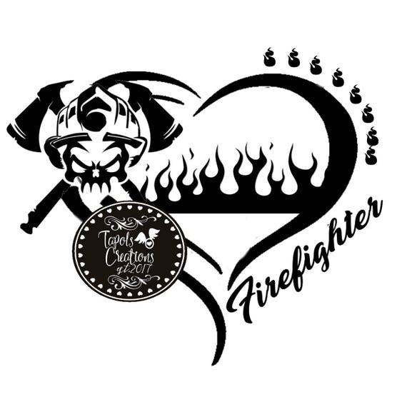 Firefighter SVG PNG digital file.