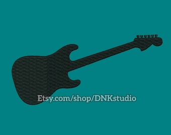 Electric Guitar Embroidery Design - 6 Sizes - INSTANT DOWNLOAD