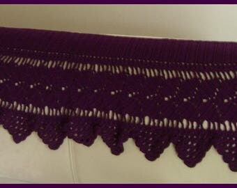 Violet shawl crochet openwork acrylic