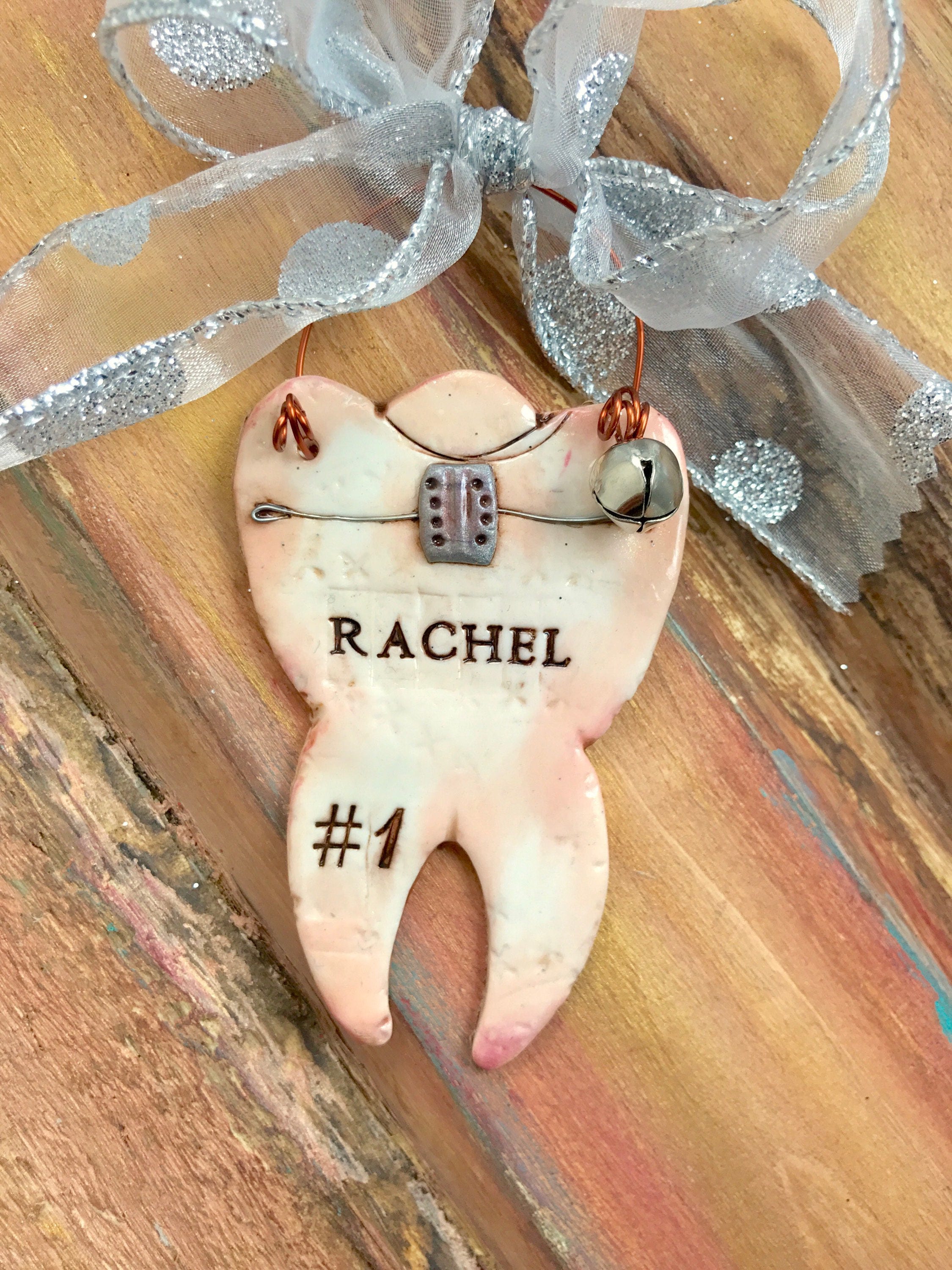 Custom Dental Tooth Keepsake Ornament Great for Dentist First