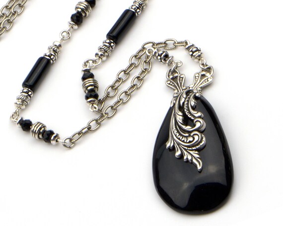 Black Onyx Jewelry Necklace Onyx Necklace Black Onyx