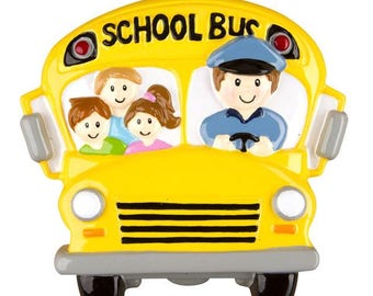 School Bus Driver Personalized School Ornament