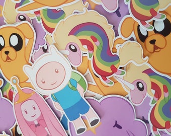 Adventure Time Stickers Finn Jake Lump Space Princess Rainicorn Princess Bubblegum Anime Nerd Geek Video Game