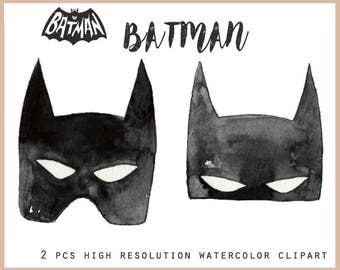 Batman clipart set. Ideal as digital illustration element to enhance your logo, party invite or stationary. Personalize with your own text!