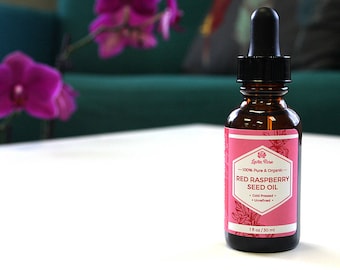 RED RASPBERRY SEED Oil by Leven Rose - 100% Pure Organic Unrefined Cold Pressed