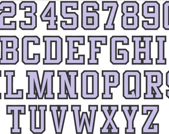 Hight school varsity collegiate, block mini Font machine embroidery designs - many sizes, BX embroidery, bx font alphabet sport