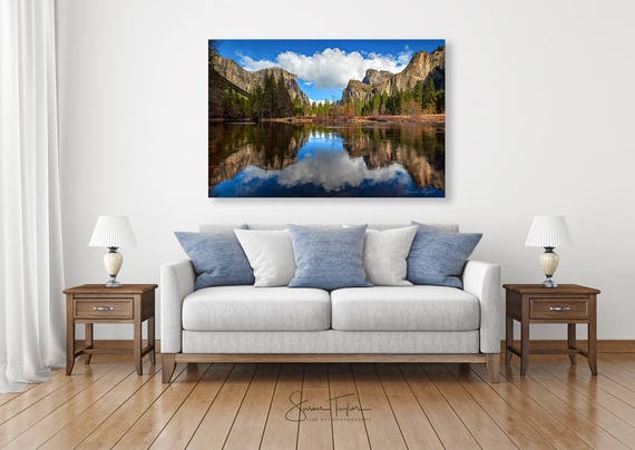 Yosemite National Park Print Large California Canvas Clouds