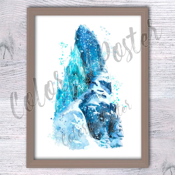 Disney Wall Decor elsa castle watercolor print disney wall decor disney castle Disney Wall Decor elsa castle watercolor print disney wall decor disney castle