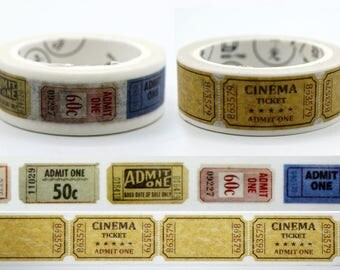 SALE!!Cinema ticket Washi Tape/Deco Masking Tape/Planner Sticker/ Deco tape TZ2028